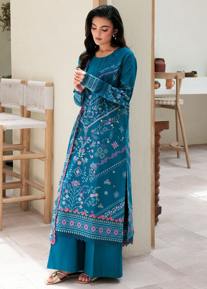 Florent Printed Lawn Suits Unstitched 3 Piece FL25PL FL-4A - Summer Collection