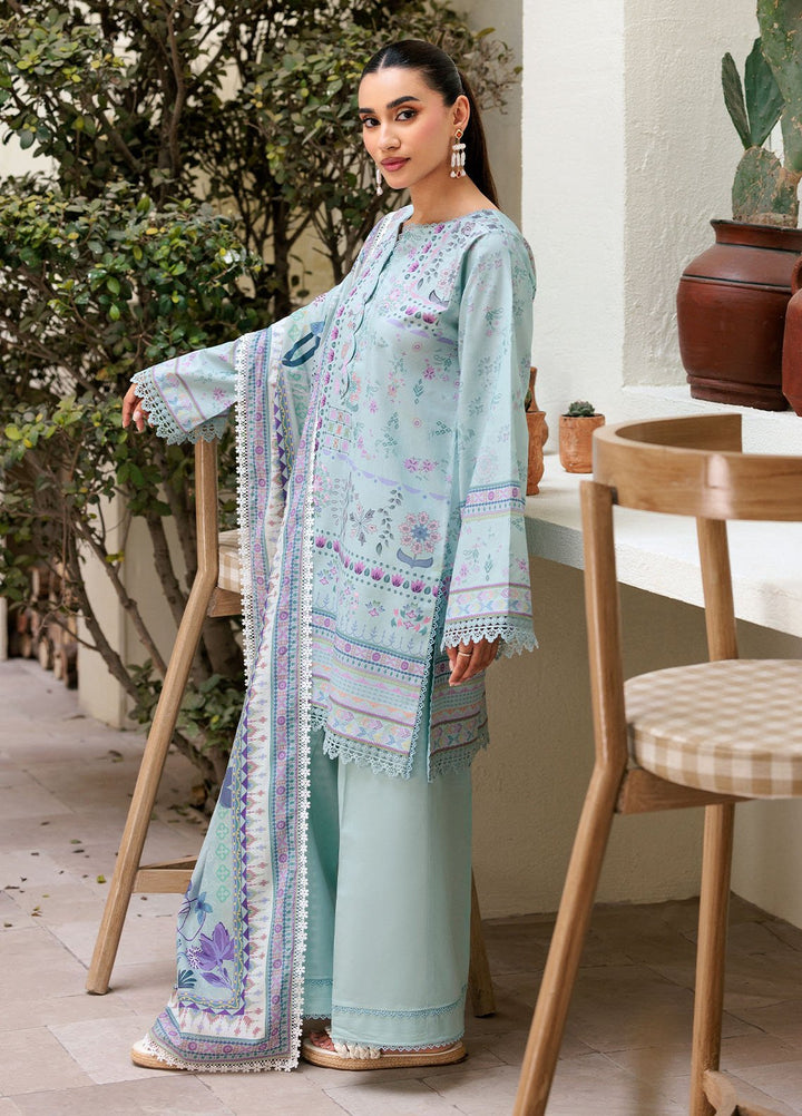 Florent Printed Lawn Suits Unstitched 3 Piece FL25PL FL-8B - Summer Collection