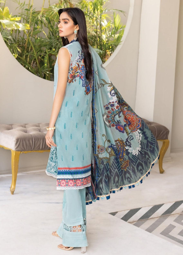 Florent Embroidered Lawn Suits Unstitched 3 Piece FL22S FL-6B - Summer Collection