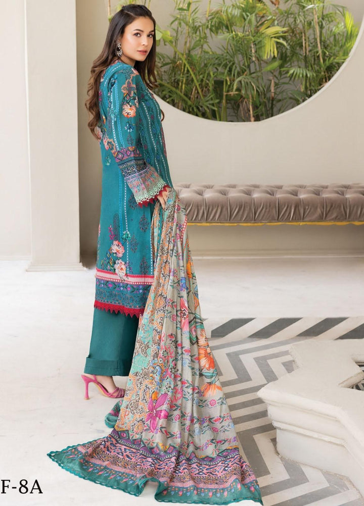 Florent Embroidered Lawn Suits Unstitched 3 Piece FL22S FL-8A - Summer Collection