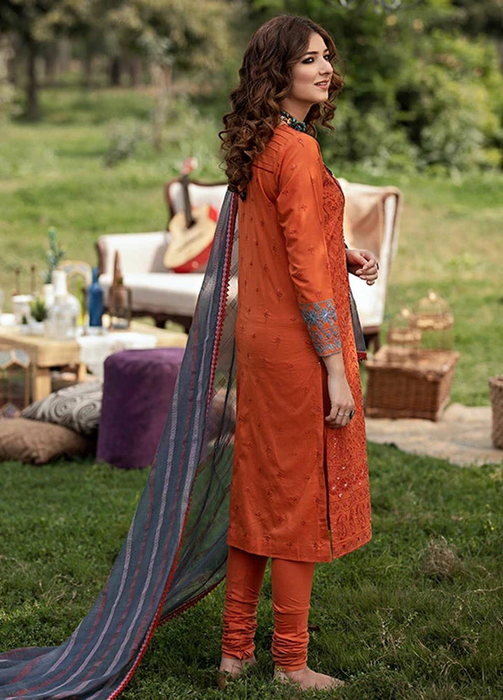 Florent Embroidered Lawn Suits Unstitched 3 Piece F21SV FL-01 - Summer Collection