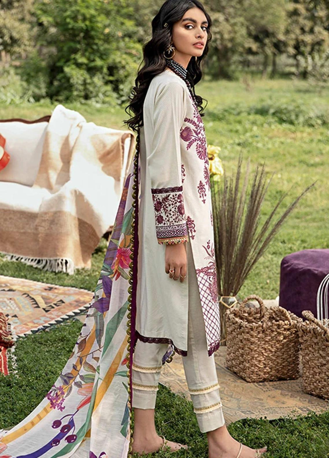 Florent Embroidered Jacquard Suits Unstitched 3 Piece F21SV FL-02 - Summer Collection