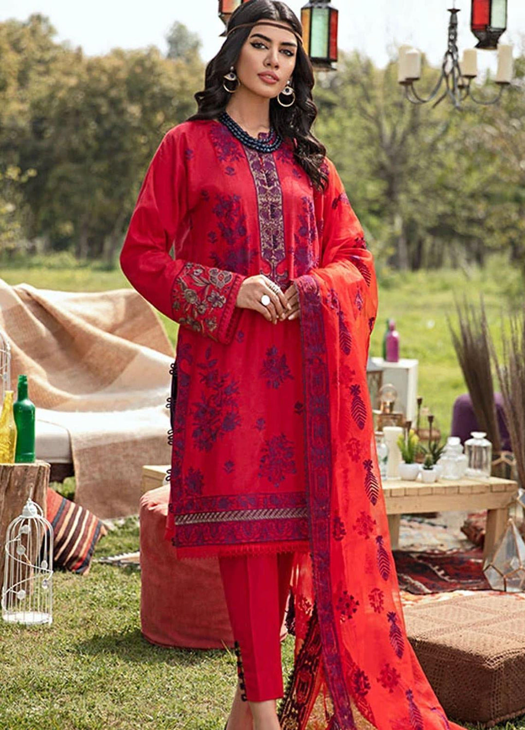 Florent Embroidered Jacquard Suits Unstitched 3 Piece F21SV FL-03 - Summer Collection