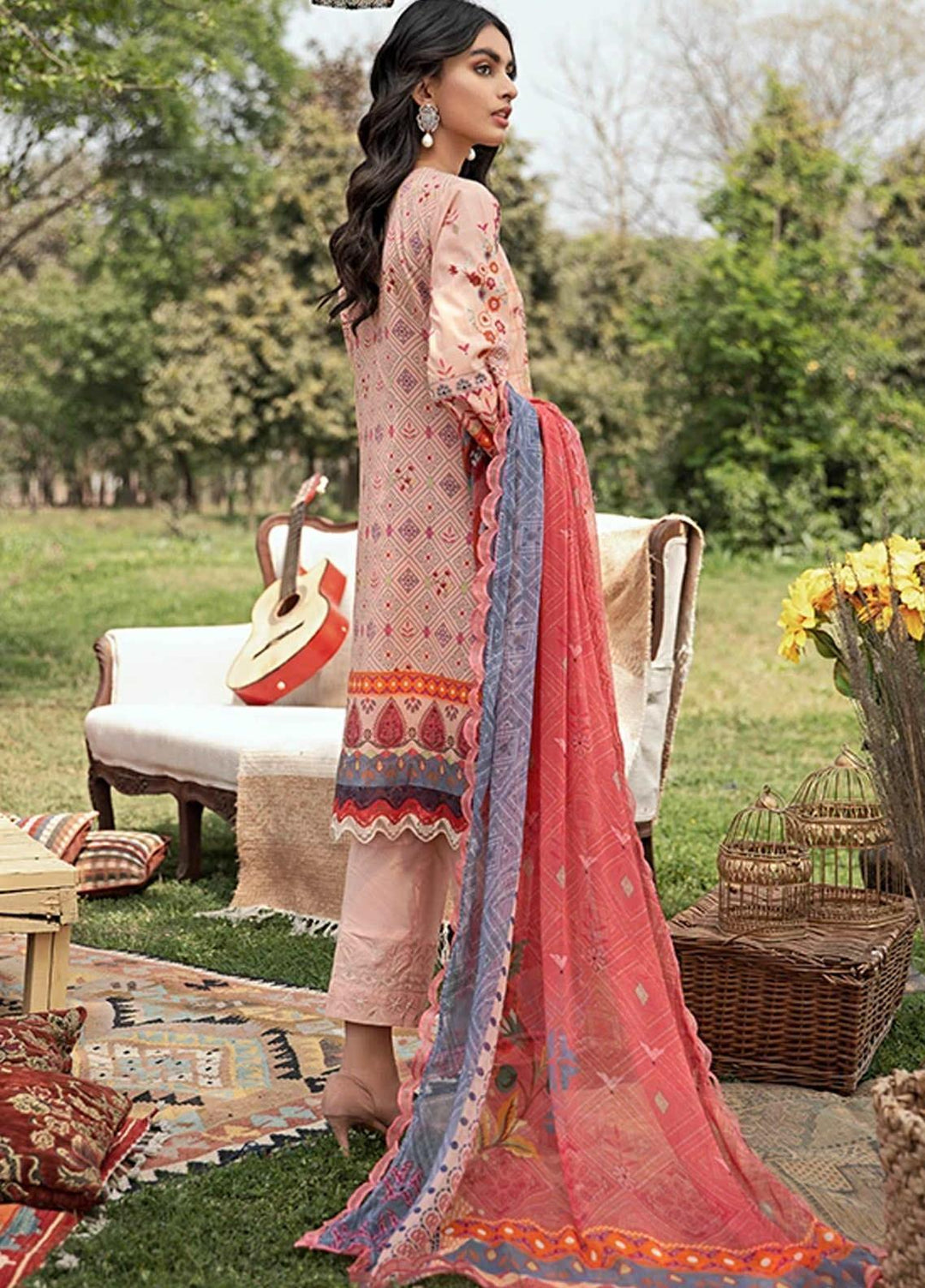 Florent Embroidered Lawn Suits Unstitched 3 Piece F21SV FL-05 - Summer Collection