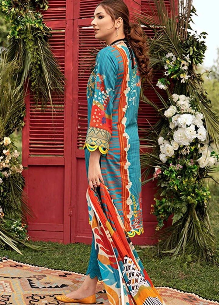 Florent Embroidered Lawn Suits Unstitched 3 Piece F21SV FL-14 - Summer Collection