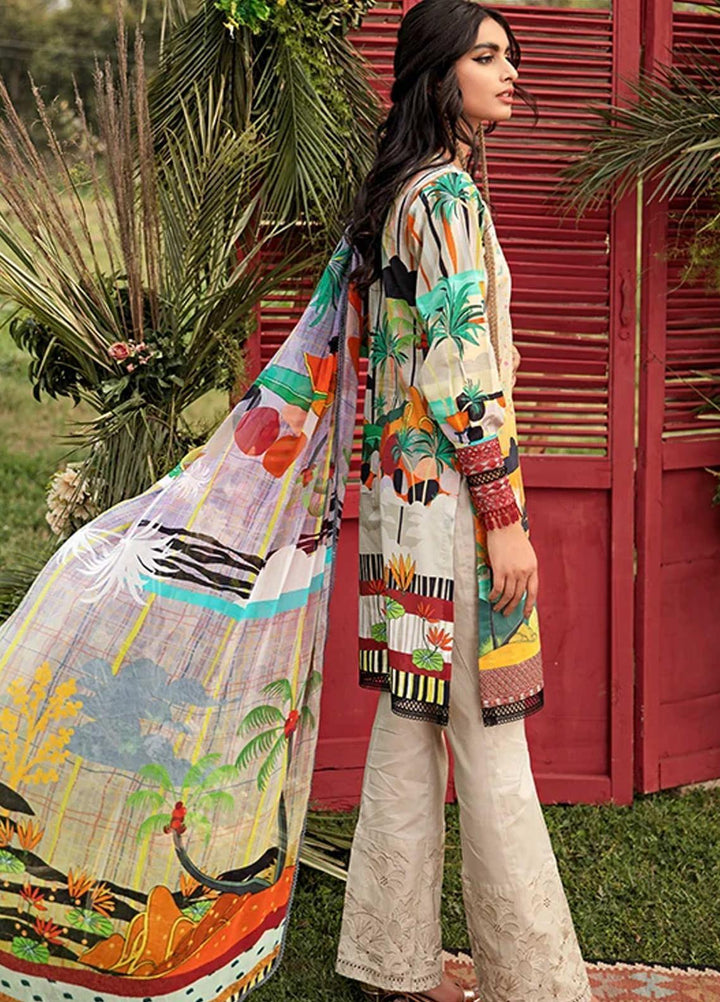 Florent Embroidered Lawn Suits Unstitched 3 Piece F21SV FL-16 - Summer Collection