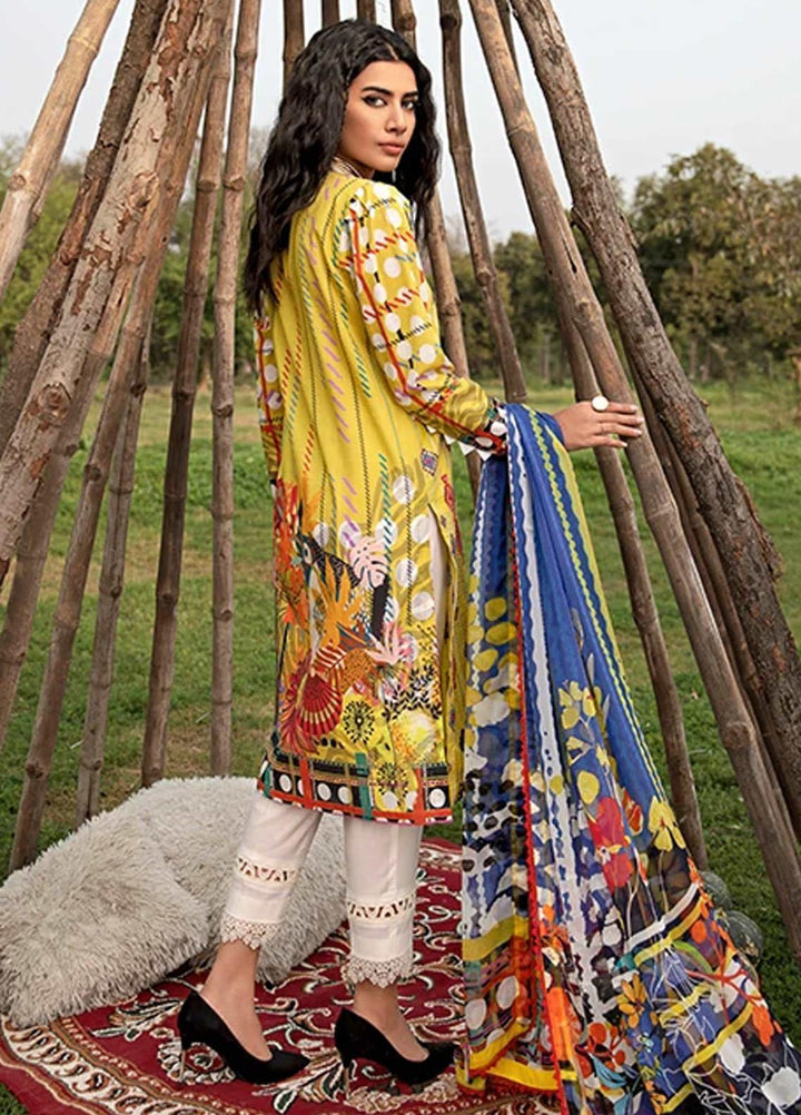 Florent Embroidered Lawn Suits Unstitched 3 Piece F21SV FL-20 - Summer Collection