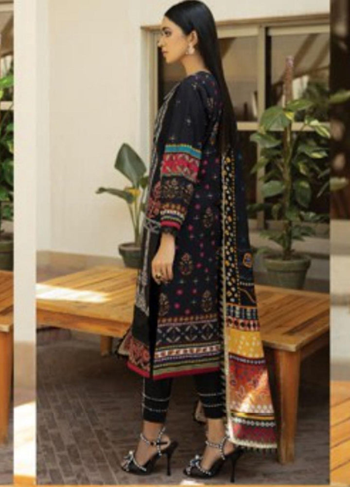 Florent Embroidered Slub Linen Suits Unstitched 3 Piece FL21TS FL-02-A - Winter Collection