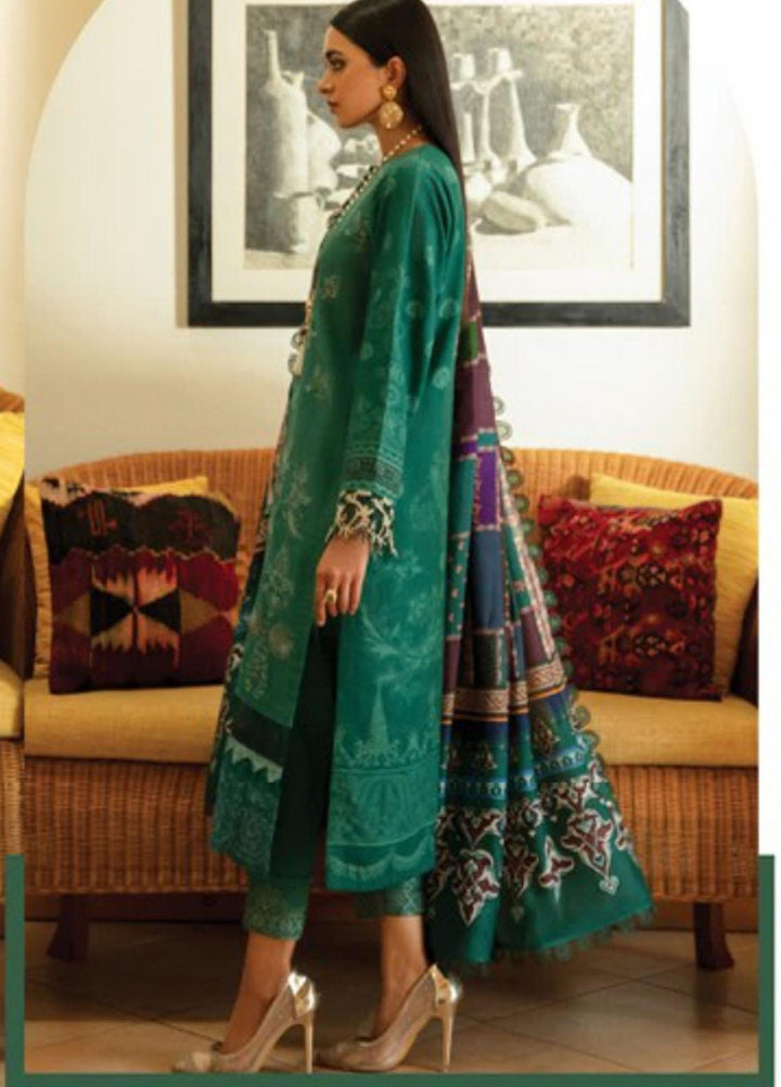 Florent Embroidered Slub Linen Suits Unstitched 3 Piece FL21TS FL-03-A - Winter Collection