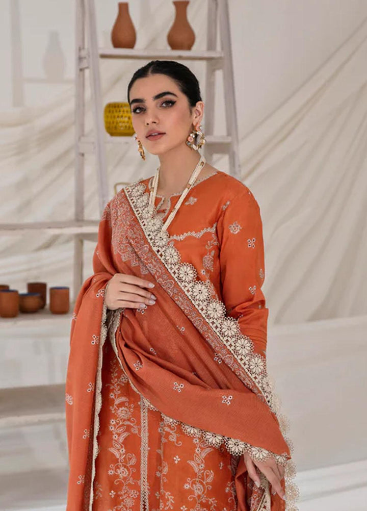 Florent Embroidered Chikankari Suits Unstitched 3 Piece FL23LC FL-2B - Eid Collection