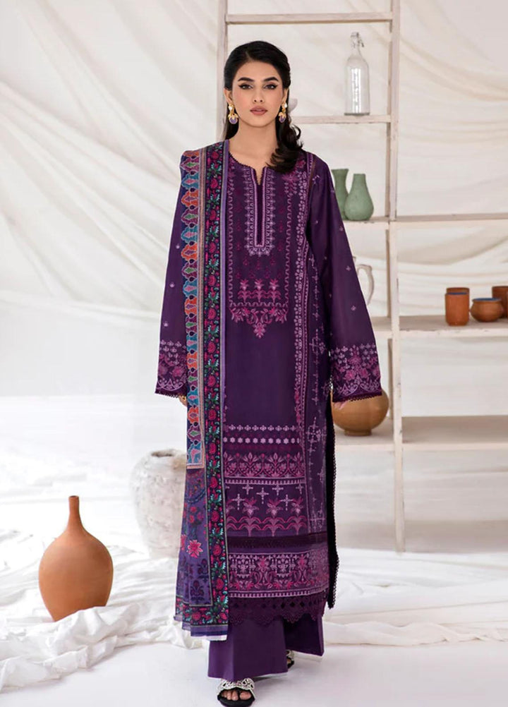 Florent Embroidered Chikankari Suits Unstitched 3 Piece FL23LC FL-3A - Eid Collection