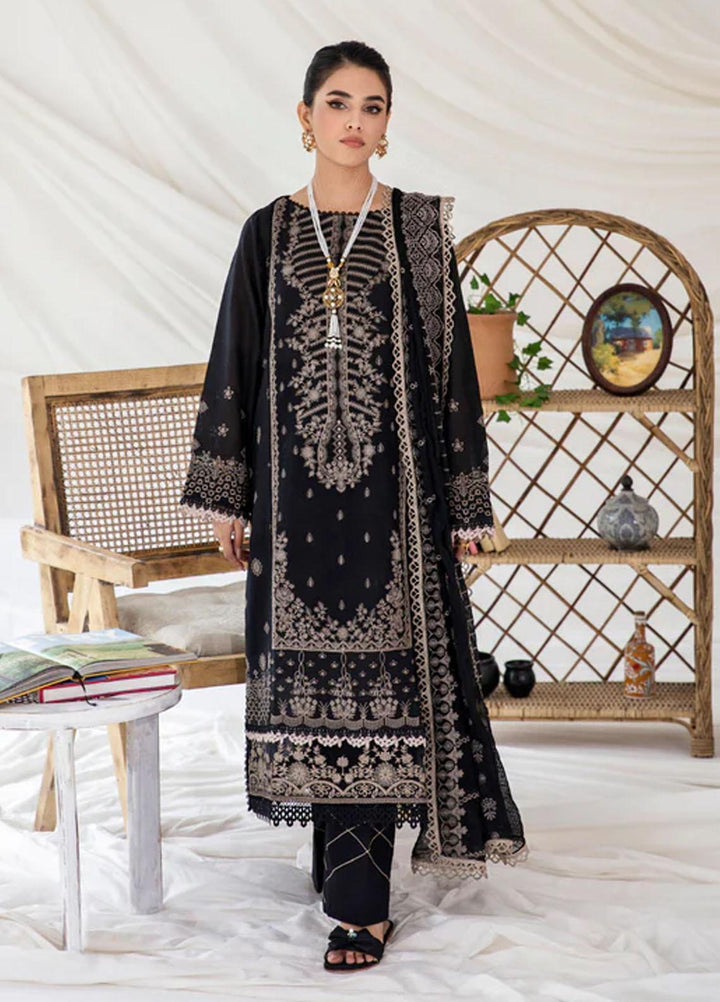 Florent Embroidered Chikankari Suits Unstitched 3 Piece FL23LC FL-4A - Eid Collection