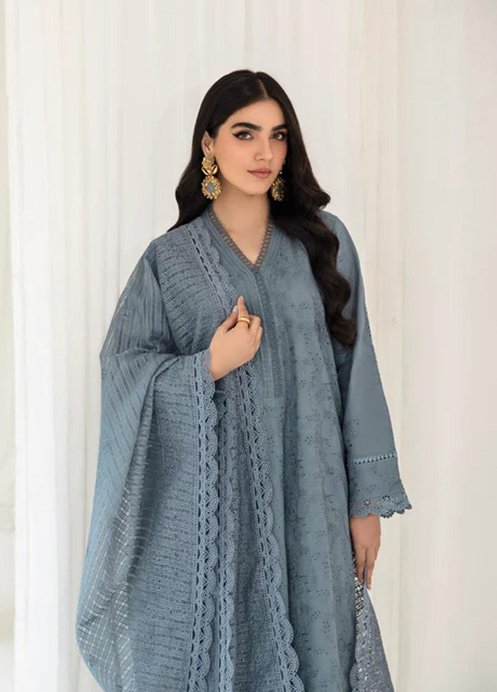 Florent Embroidered Chikankari Suits Unstitched 3 Piece FL23LC FL-5A - Eid Collection