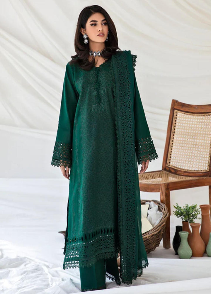 Florent Embroidered Chikankari Suits Unstitched 3 Piece FL23LC FL-6A - Eid Collection