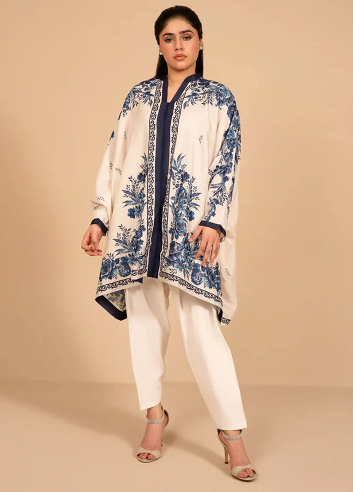 Fozia Khalid Pret Casual Khaadi Silk 2 Piece Suit Elysian