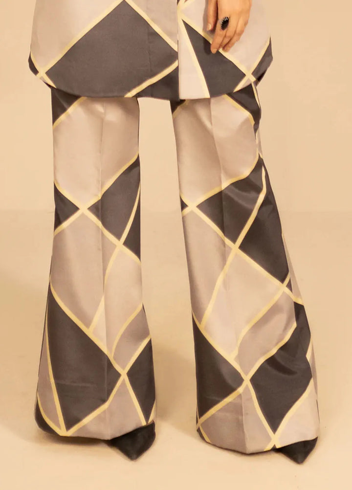 Fozia Khalid Pret Casual Khaadi Silk 2 Piece Suit Orion