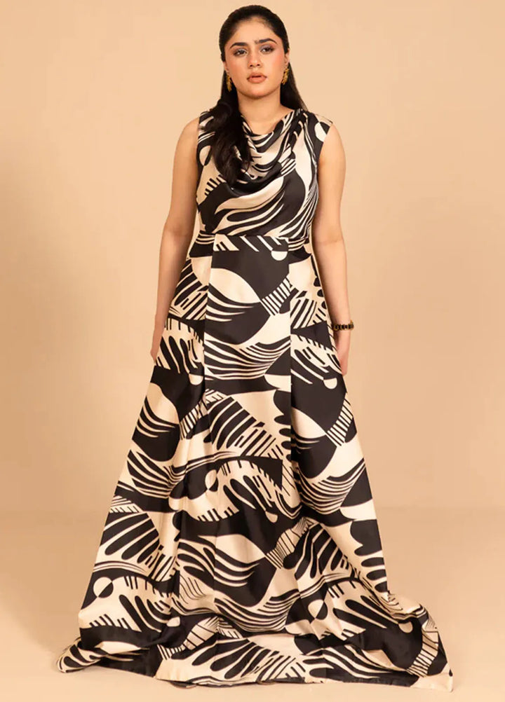 Fozia Khalid Pret Casual Shamoz Silk Maxi Astral