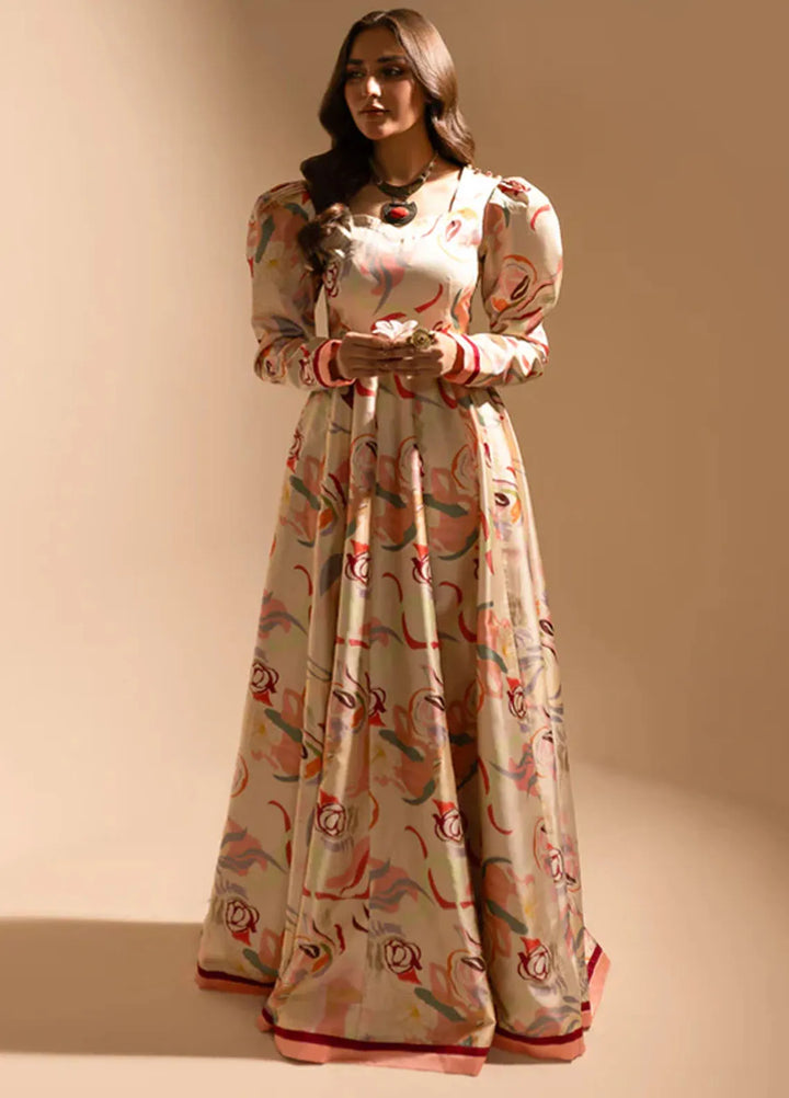 Fozia Khalid Pret Casual Shamoz Silk Maxi Serephina