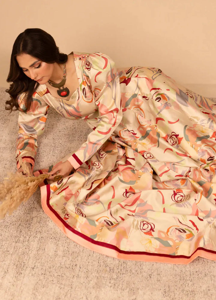 Fozia Khalid Pret Casual Shamoz Silk Maxi Serephina