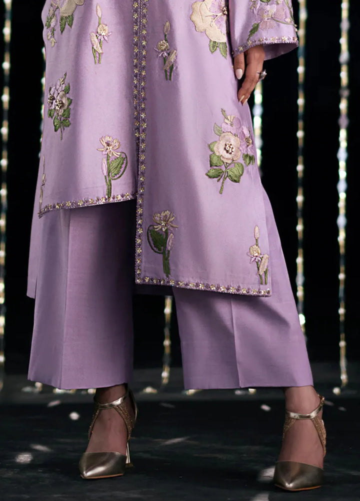 Fozia Khalid Pret Embroidered Cotton net 2 Piece Suit Luna