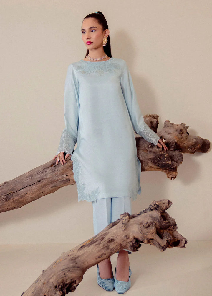 Fozia Khalid Pret Embroidered Cotton Net 2 Piece Suit Rahat