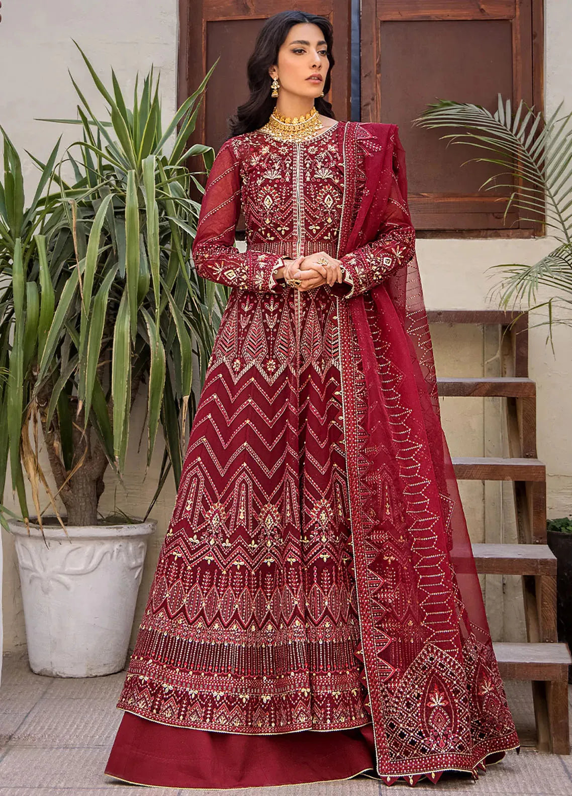 Fozia Khalid Pret Embroidered Organza 2 Piece Suit For Kids Aaliyah