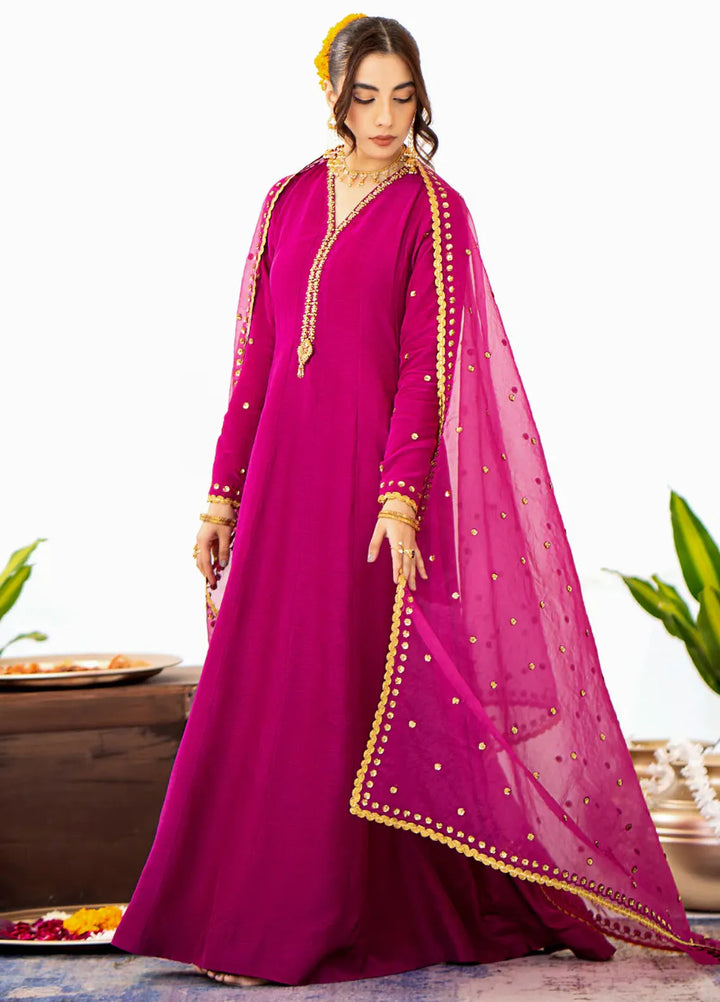 Fozia Khalid Pret Embroidered Silk 2 Piece Suit Daneen