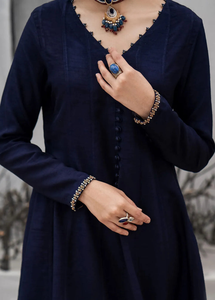 Fozia Khalid Pret Embroidered Silk 2 Piece Suit FK-W-01