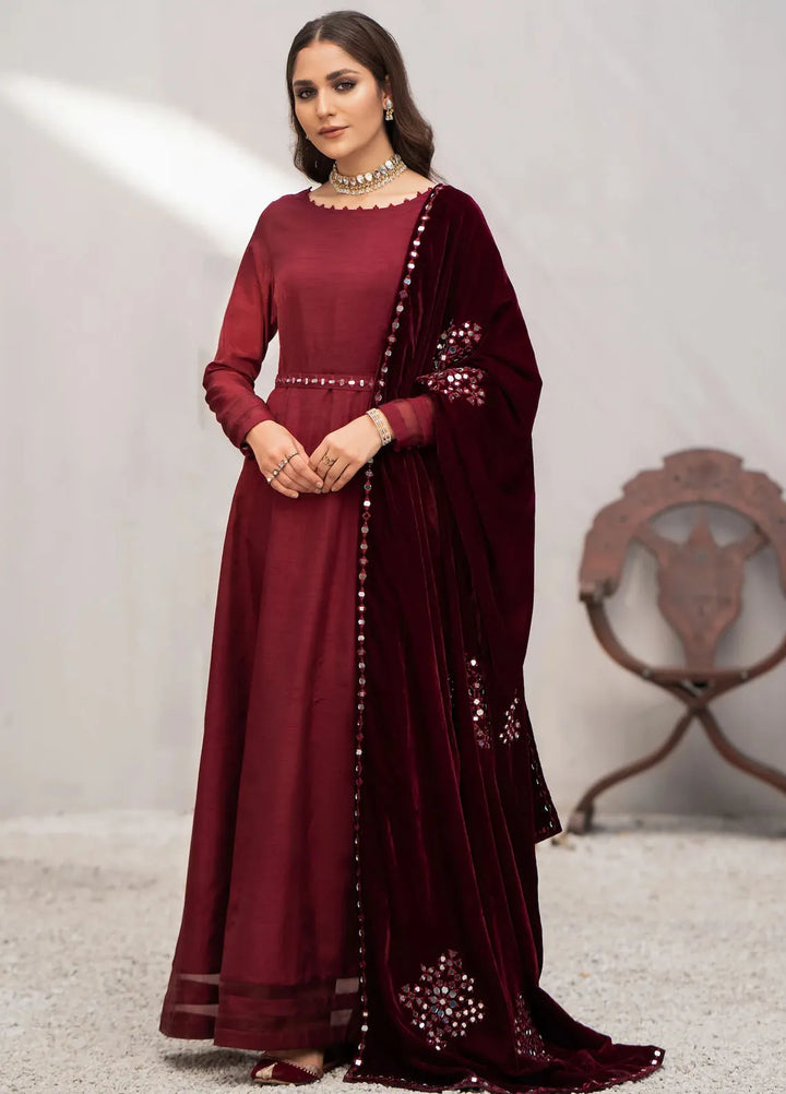 Fozia Khalid Pret Embroidered Silk 2 Piece Suit FK-W-05