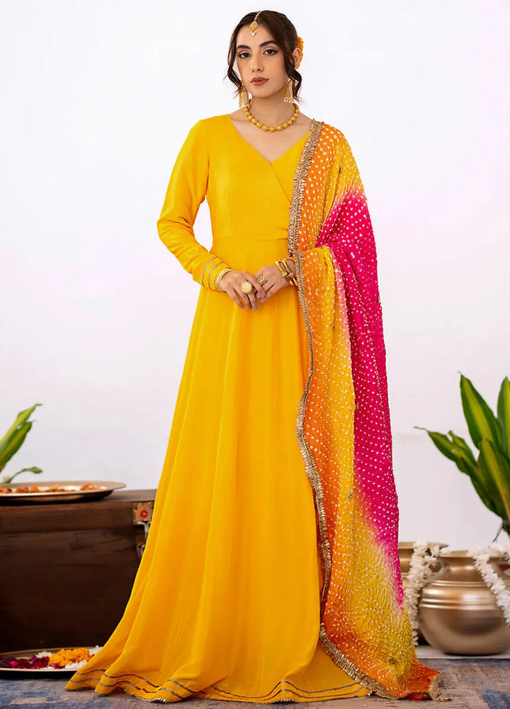 Fozia Khalid Pret Embroidered Silk 2 Piece Suit Ishmal