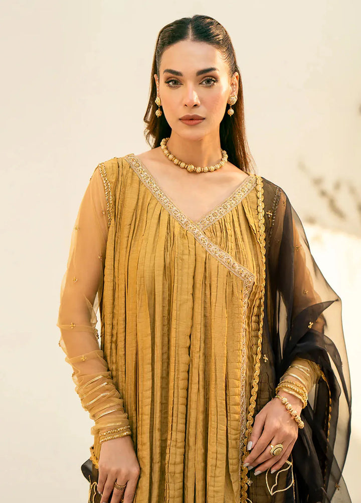 Fozia Khalid Pret Embroidered Silk 3 Piece Suit Sehar