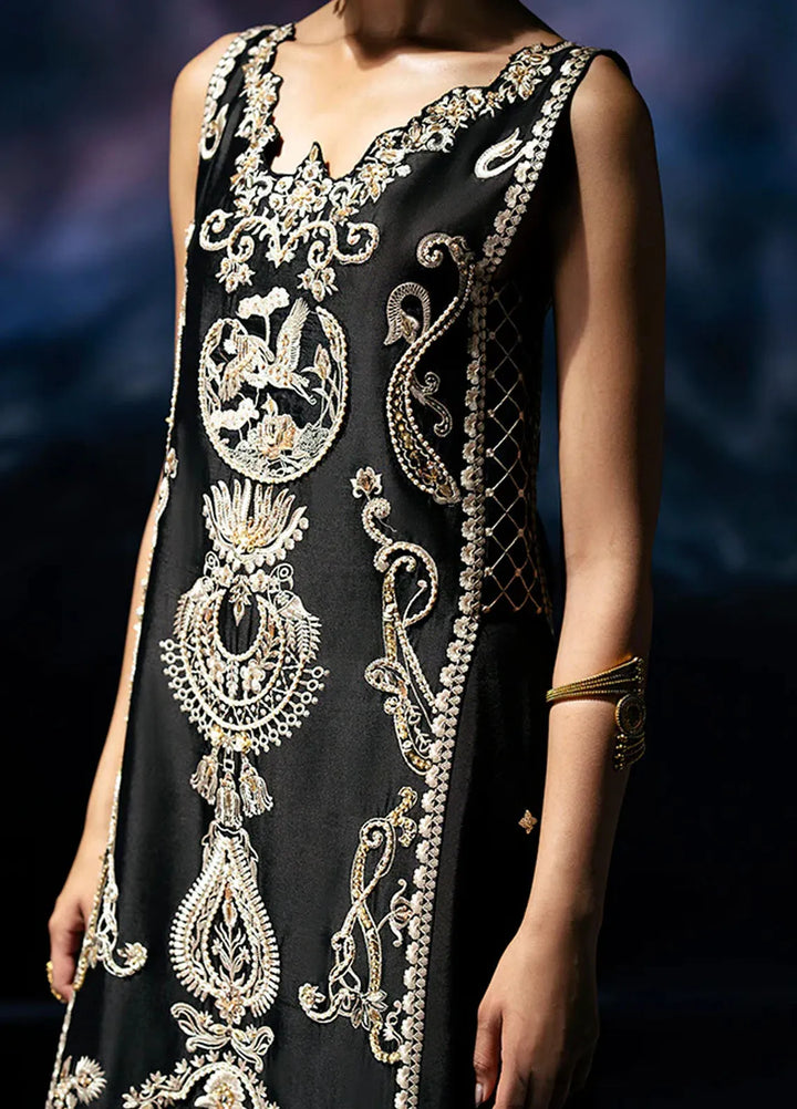 Fozia Khalid Pret Embroidered Silk tissue 2 Piece Suit Estelle