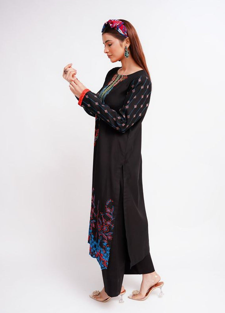 Fozia Khalid Pret Solid Cotton 2 Piece Suit Jiva