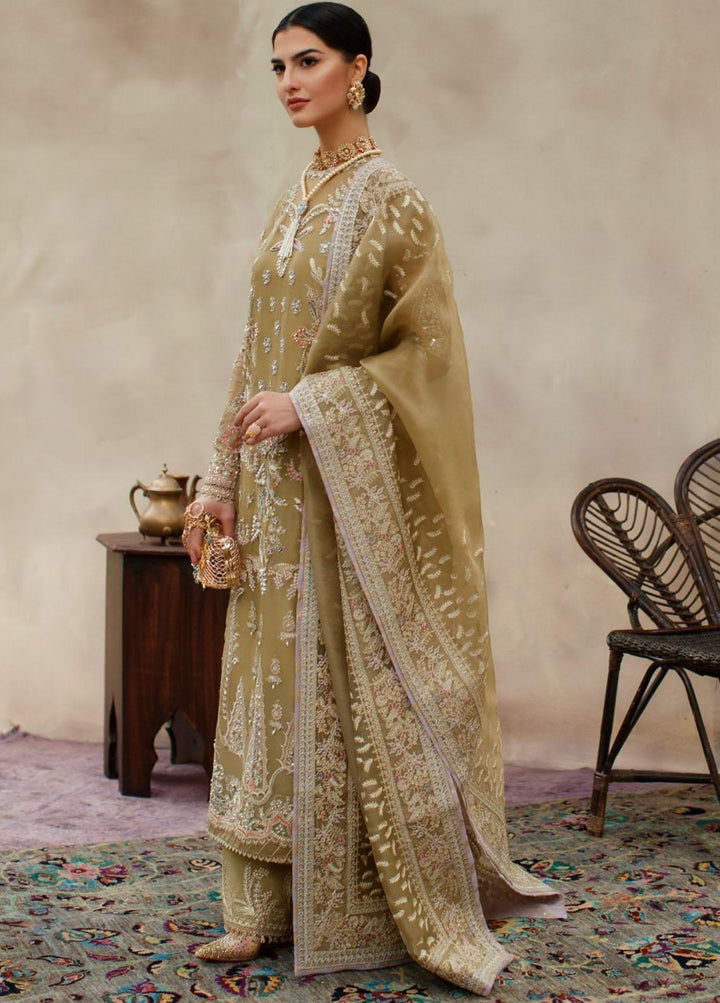 Freeshia by Suffuse Sana Yasir Embroidered Organza Suits Unstitched 3 Piece FRS22WD Hazel - Wedding Collection