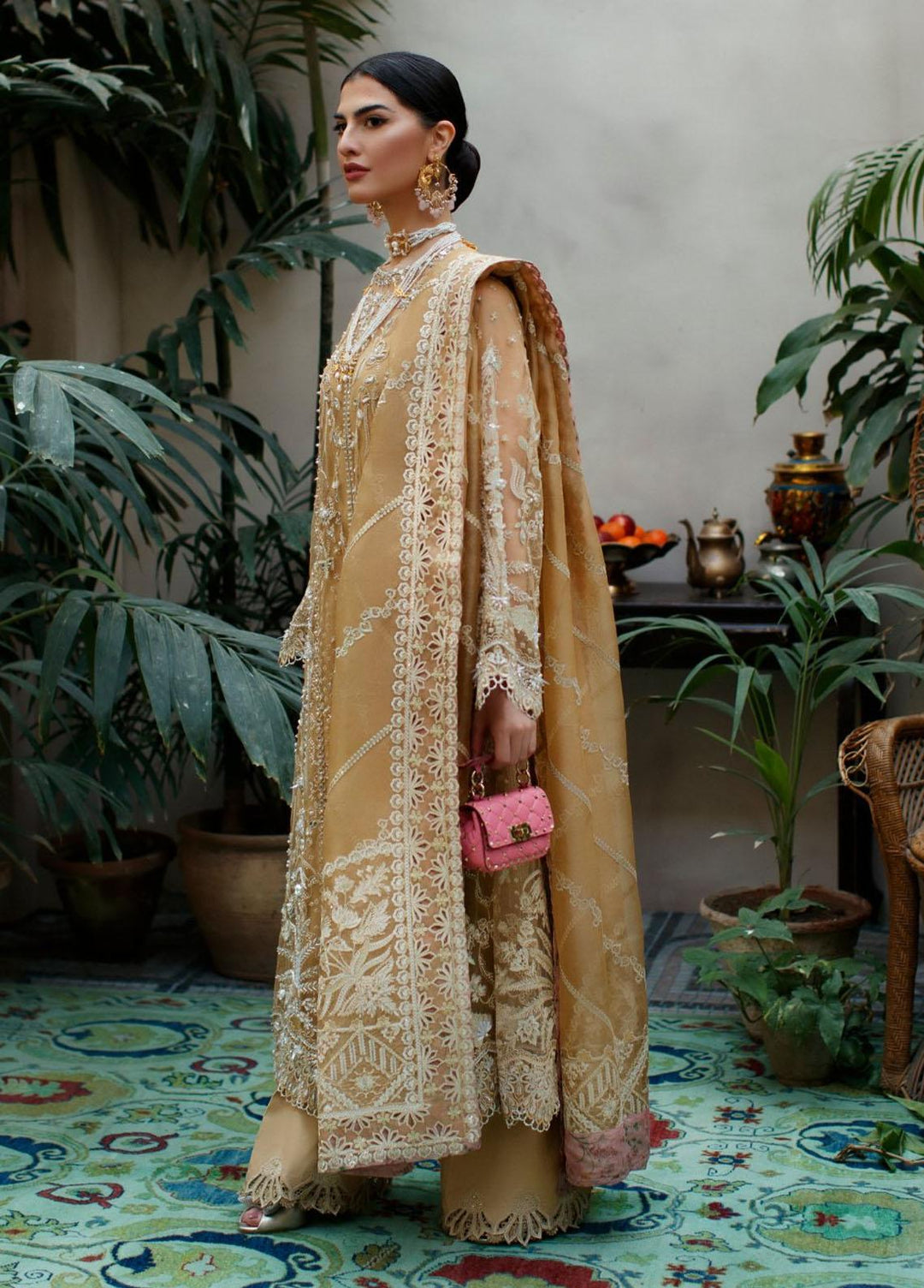 Freeshia by Suffuse Sana Yasir Embroidered Net Suits Unstitched 3 Piece FRS22WD Kira - Wedding Collection