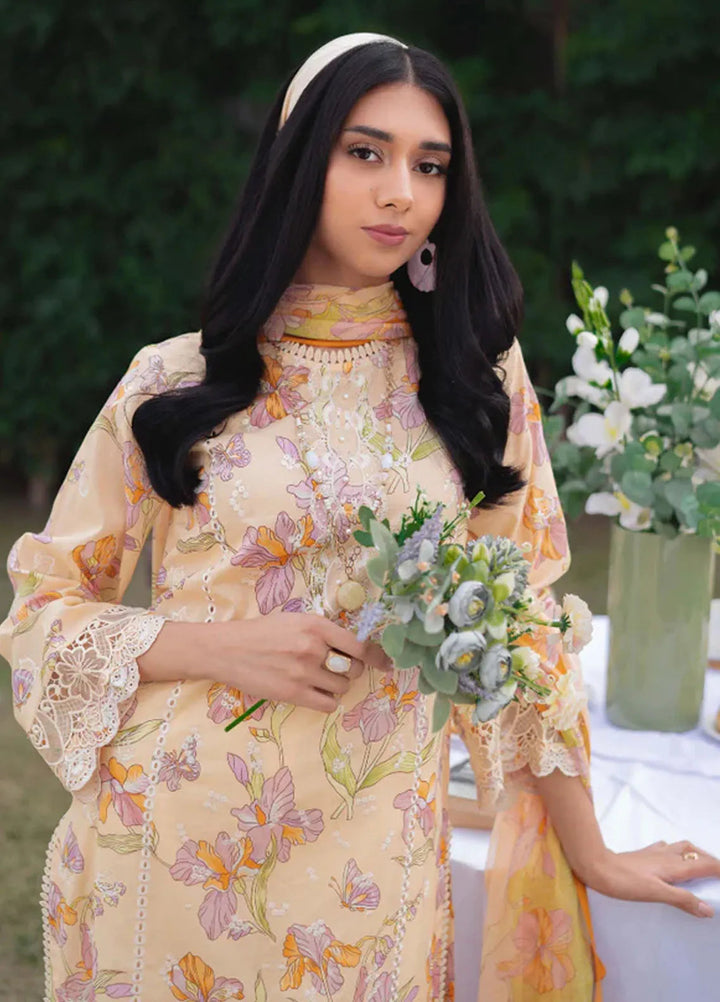 Gardenia By Humdum Embroidered Lawn Suit Unstitched 3 Piece HD24GS PLG 02 - Spring Summer Collection