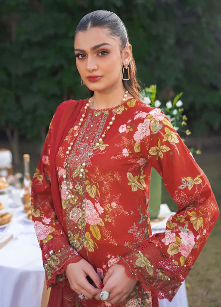 Gardenia By Humdum Embroidered Lawn Suit Unstitched 3 Piece HD24GS PLG 03 - Spring Summer Collection