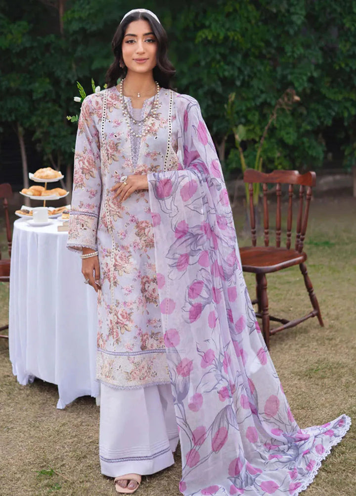 Gardenia By Humdum Embroidered Lawn Suit Unstitched 3 Piece HD24GS PLG 04 - Spring Summer Collection
