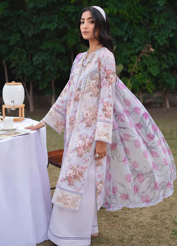 Gardenia By Humdum Embroidered Lawn Suit Unstitched 3 Piece HD24GS PLG 04 - Spring Summer Collection