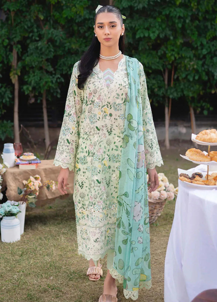 Gardenia By Humdum Embroidered Lawn Suit Unstitched 3 Piece HD24GS PLG 07 - Spring Summer Collection