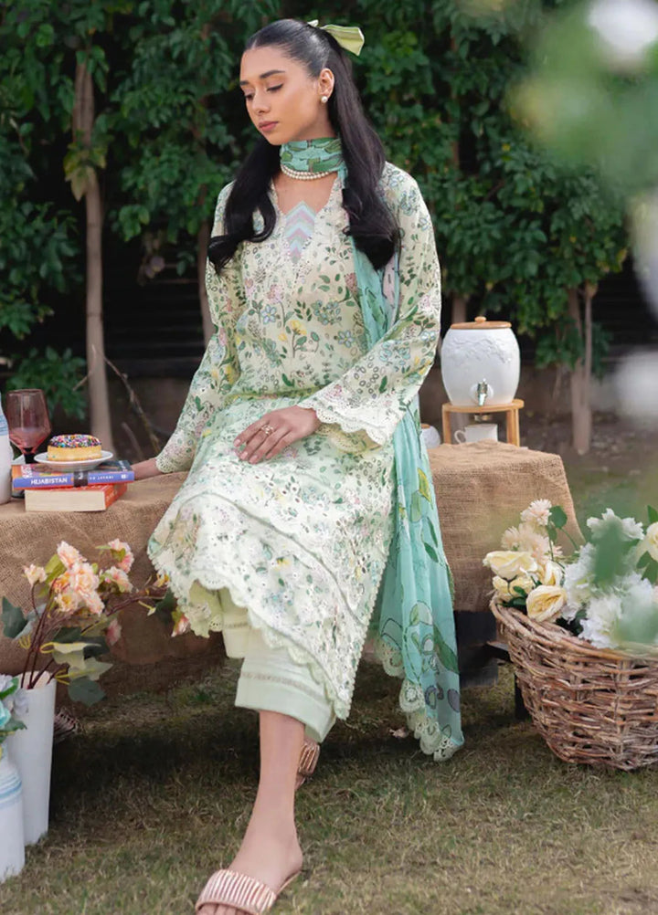 Gardenia By Humdum Embroidered Lawn Suit Unstitched 3 Piece HD24GS PLG 07 - Spring Summer Collection