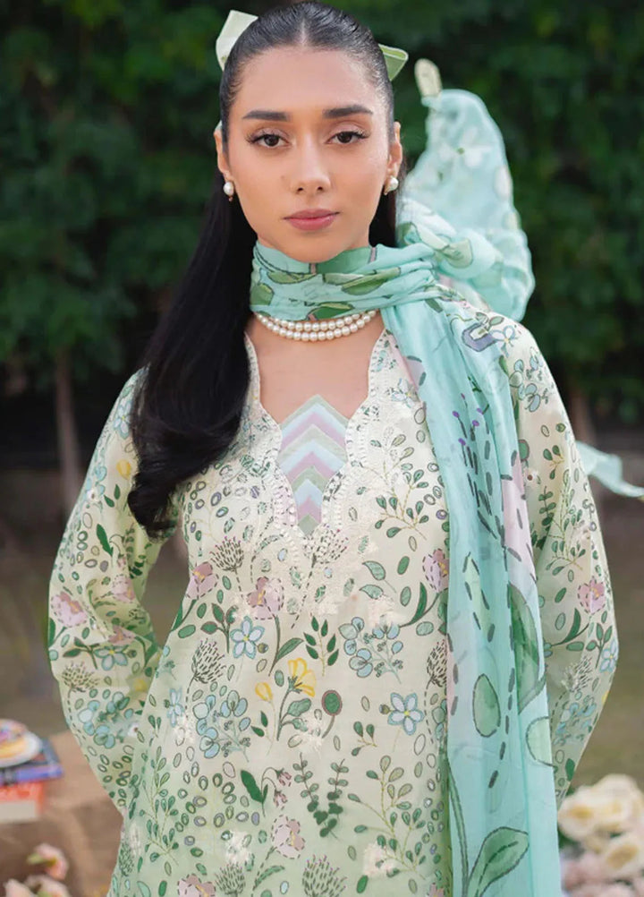 Gardenia By Humdum Embroidered Lawn Suit Unstitched 3 Piece HD24GS PLG 07 - Spring Summer Collection