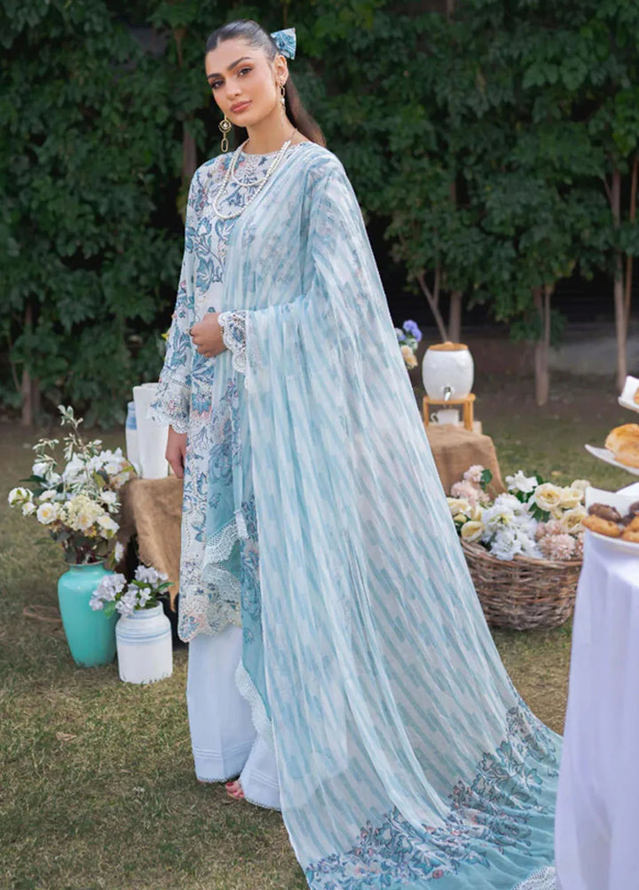 Gardenia By Humdum Embroidered Lawn Suit Unstitched 3 Piece HD24GS PLG 08 - Spring Summer Collection