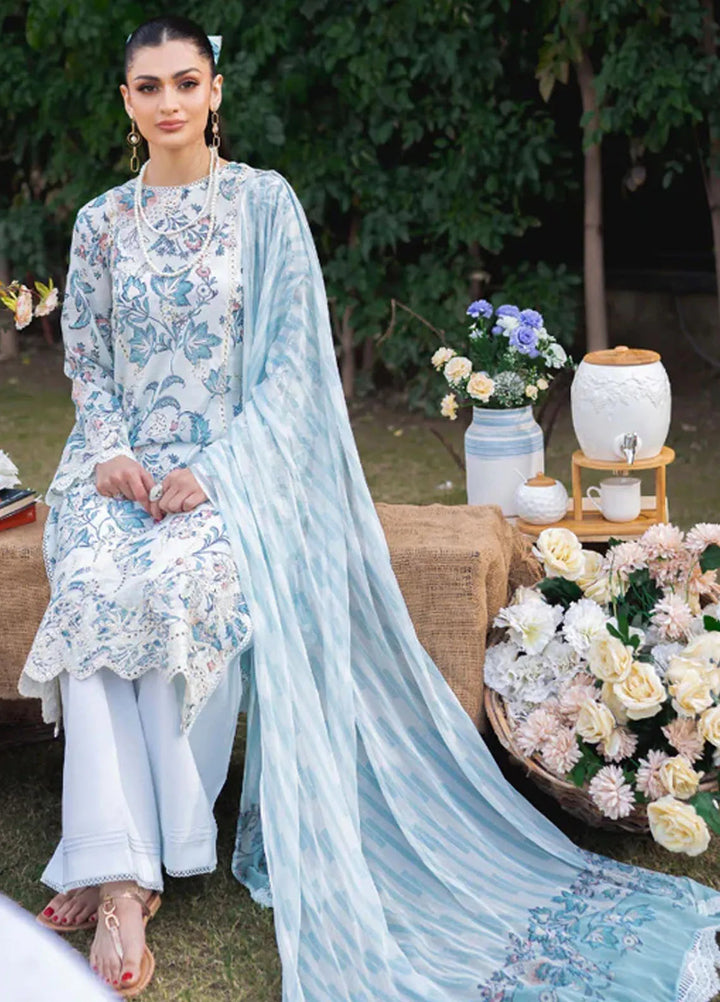 Gardenia By Humdum Embroidered Lawn Suit Unstitched 3 Piece HD24GS PLG 08 - Spring Summer Collection