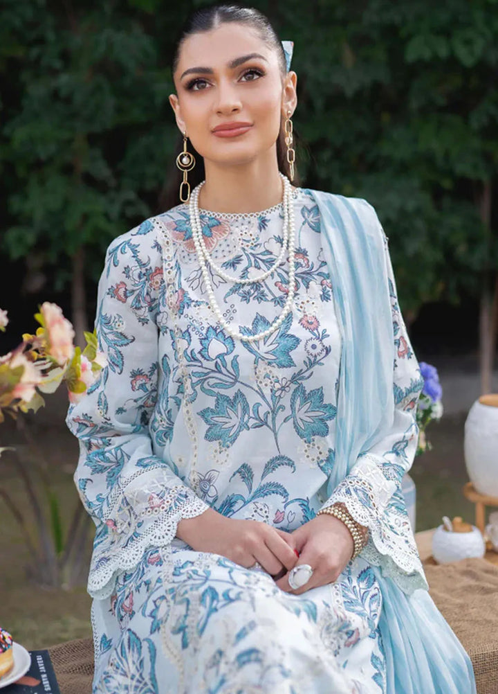 Gardenia By Humdum Embroidered Lawn Suit Unstitched 3 Piece HD24GS PLG 08 - Spring Summer Collection