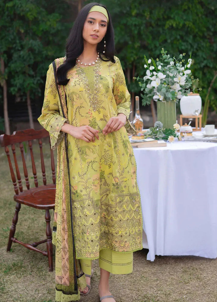 Gardenia By Humdum Embroidered Lawn Suit Unstitched 3 Piece HD24GS PLG 09 - Spring Summer Collection