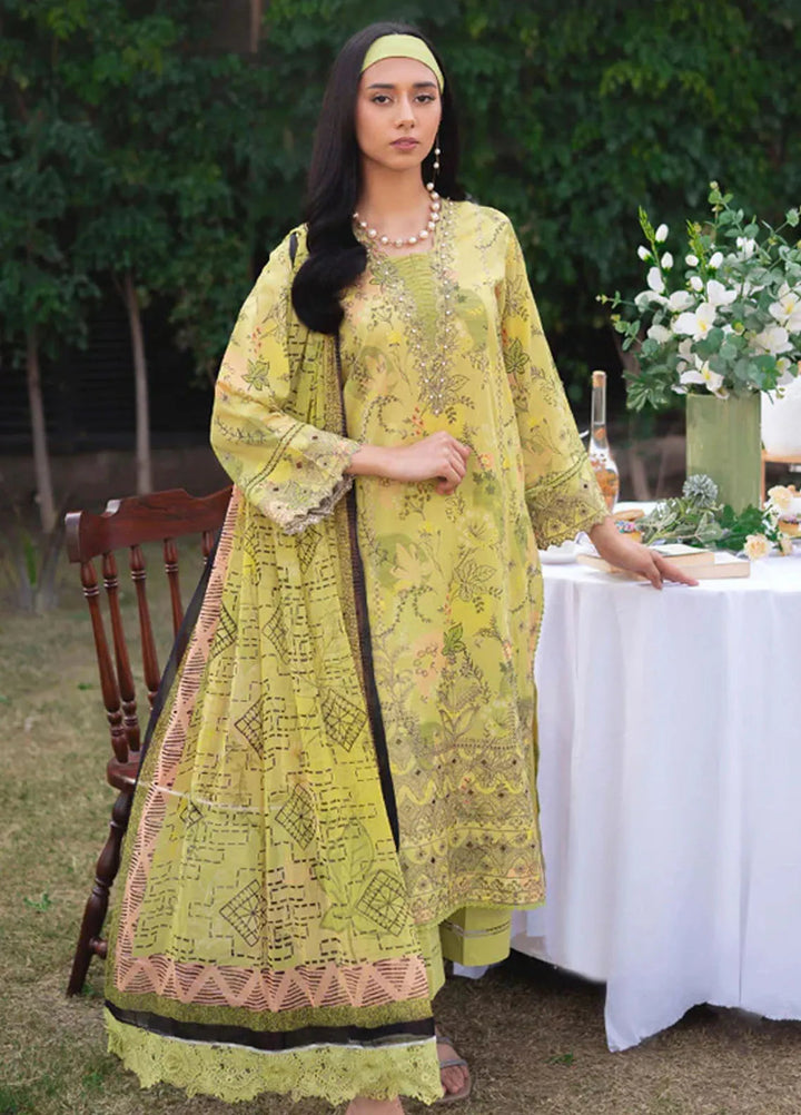 Gardenia By Humdum Embroidered Lawn Suit Unstitched 3 Piece HD24GS PLG 09 - Spring Summer Collection
