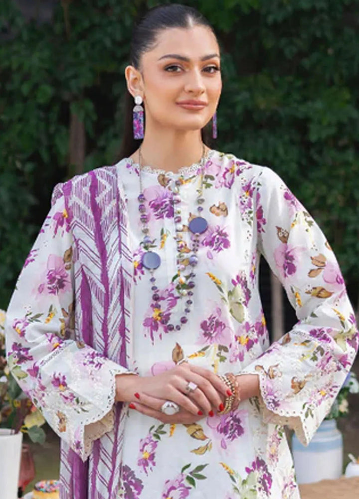 Gardenia By Humdum Embroidered Lawn Suit Unstitched 3 Piece HD24GS PLG 10 - Spring Summer Collection