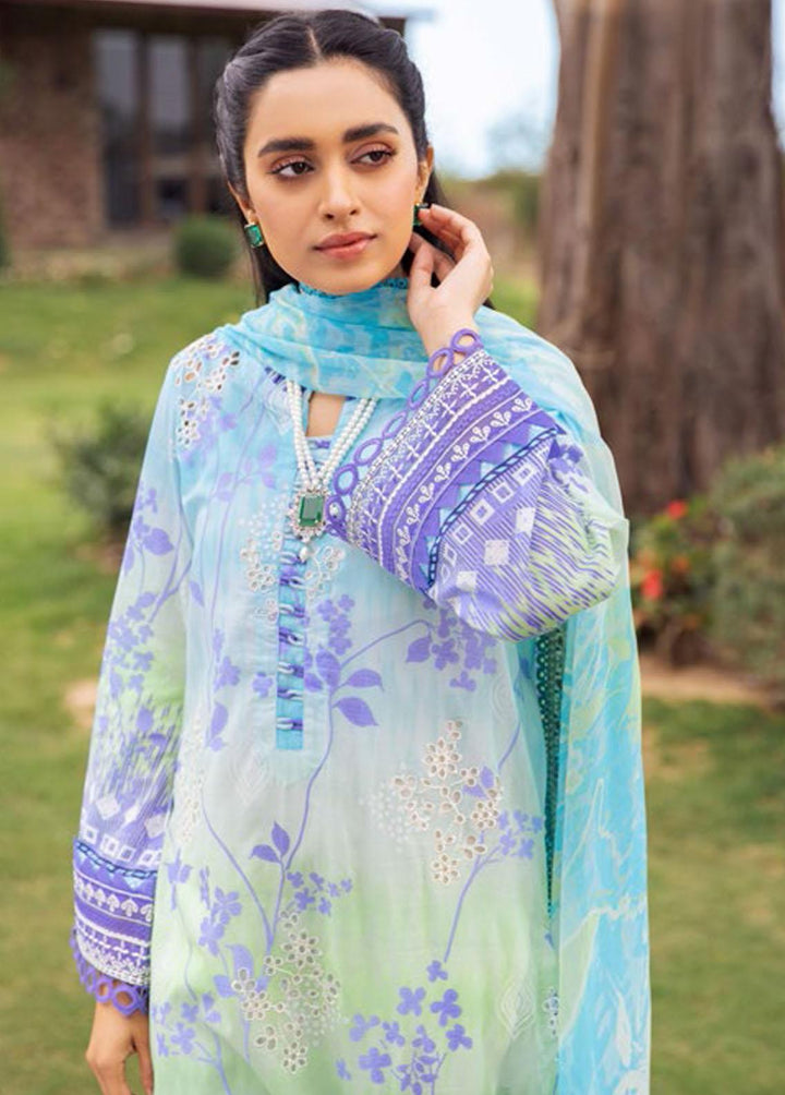Gardenia by Nureh Embroidered Lawn Suits Unstitched 3 Piece NU23GL NSG-103 - Summer Collection