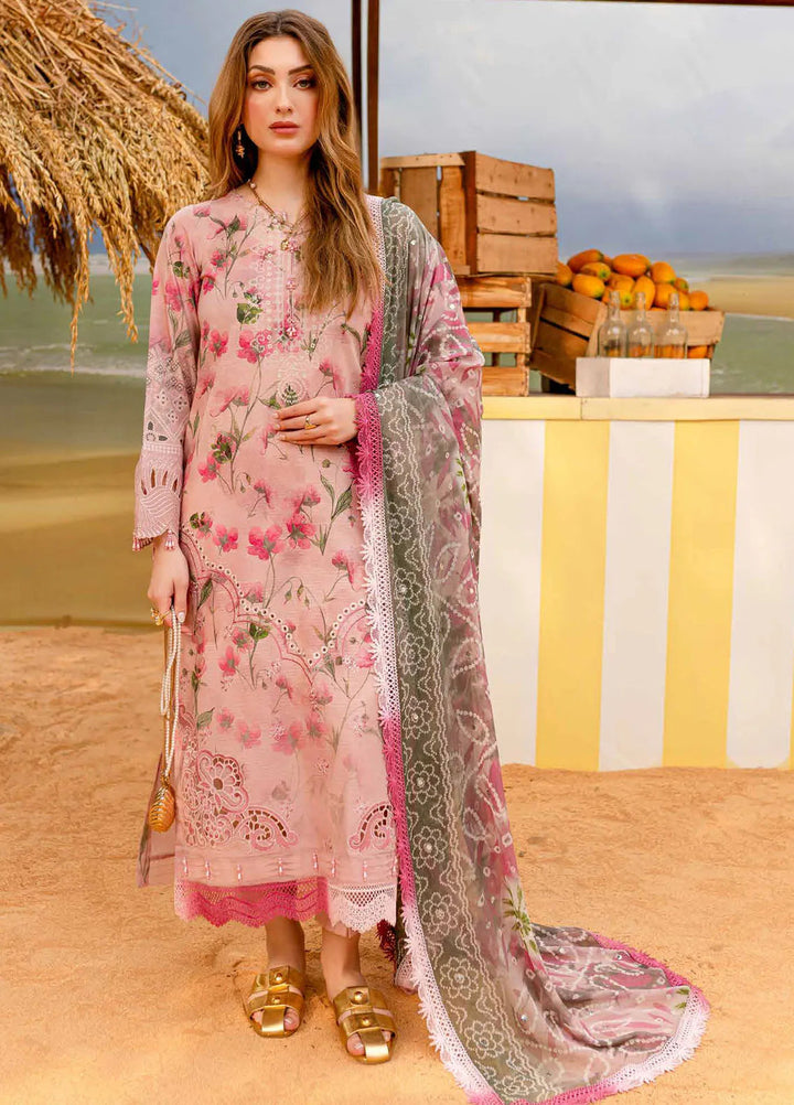 Gardenia by Nureh Embroidered Lawn Suit Unstitched 3 Piece NU25G NSG-178 - Summer Collection